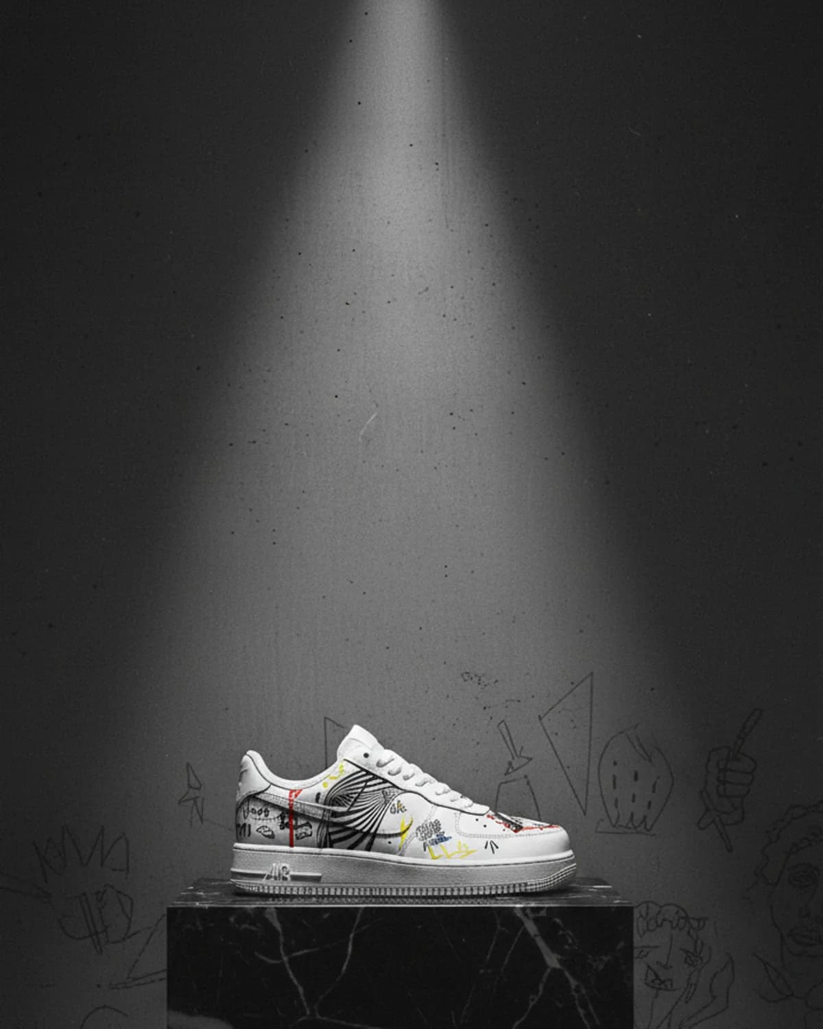 Apollo — hand-painted custom sneakers by Painted Juttay