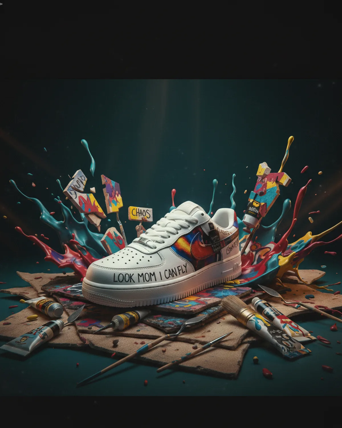 Cactus Cosmos — hand-painted custom sneakers by Painted Juttay